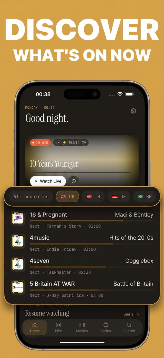 Discover what's on now